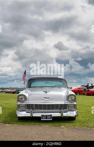 Bel Air 1956 de Chevrolet. Bicester Heritage Center, événement du dimanche. Bicester, Oxfordshire, Angleterre Banque D'Images