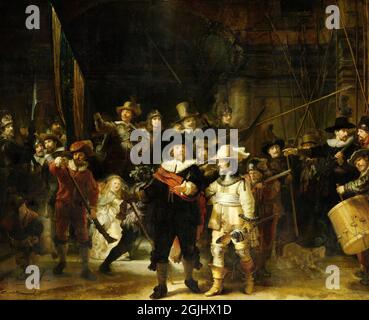 Œuvres d'art classiques - The Nightwatch by Rembrandt - 1642 Banque D'Images