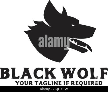 Modèle d'illustration de l'icône vectorielle du logo Wolf Illustration de Vecteur