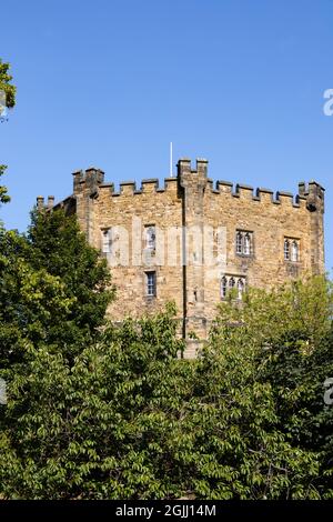 Garde du château de Durham. Hébergement étudiant pour l'Université de Durham. Durham, Countty Durham, Angleterre. Banque D'Images