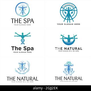 Spa esthétique beauté naturelle logo design Illustration de Vecteur
