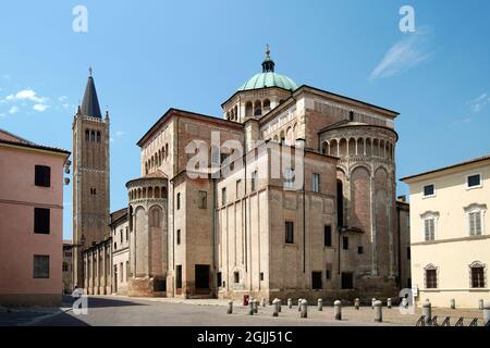 Santa Maria Assunta vue arrière, Parme, Italie Banque D'Images