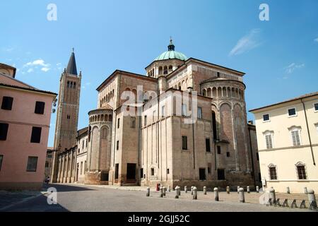 Santa Maria Assunta vue arrière, Parme, Italie Banque D'Images