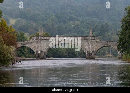 Wade Bridge ou General Wades Bridge (également connu sous le nom de Aberfeldy Bridge) au-dessus de la rivière Tay - Aberfeldy, Perth et Kinross, Écosse, Royaume-Uni Banque D'Images