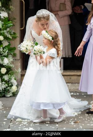 Londres, Royaume-Uni. 10 septembre 2021. Londres, Royaume-Uni. 10 2021 septembre : mariage de Flora Ogilvy et Timothy Vesterberg à la chapelle Saint-George, Piccadilly, Londres. Crédit : Doug Peters/Alamy Live News Banque D'Images