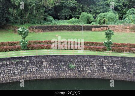 Tipu sultan fort de Palakkad en Inde avec jardin. refuge de tipu sultan au Kerala Palakkad, lieu historique du Tipu Sultan Banque D'Images