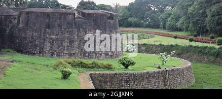 Tipu sultan fort de Palakkad en Inde avec jardin. refuge de tipu sultan au Kerala Palakkad, lieu historique du Tipu Sultan Banque D'Images