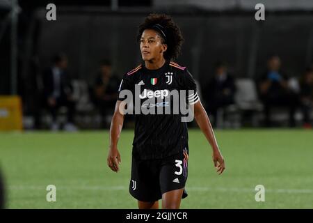 Sara Gama des femmes du FC Juventus lors du match de l'UEFA Women Champions League 2021/2022 entre le FC Juventus et Vllaznia au centre d'entraînement de Juventus le 09,2021 septembre à Vinovo, en Italie Banque D'Images