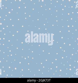 Neige blanche tombant sur fond bleu motif sans couture décoration de Noël blanc et bleu, illustration vectorielle papier numérique Illustration de Vecteur