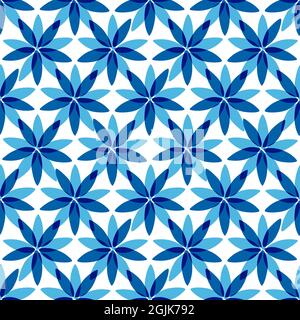 Motif sans couture avec motifs floraux dans 4 couleurs Banque D'Images