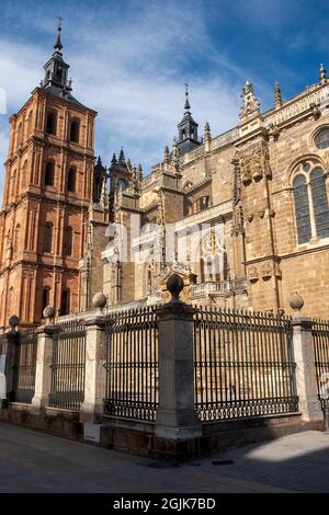 Cathédrale de Santa Maria de Astorga à Castille et Leon, Espagne Banque D'Images