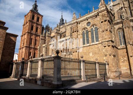 Cathédrale de Santa Maria de Astorga à Castille et Leon, Espagne Banque D'Images