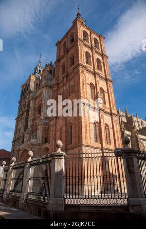 Cathédrale de Santa Maria de Astorga à Castille et Leon, Espagne Banque D'Images