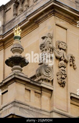 Aspect of Trinity College architecture photographiée de Balliol College, Université d'Oxford, Oxford, Angleterre, Royaume-Uni Banque D'Images