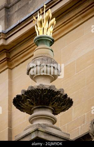 Aspect of Trinity College architecture photographiée de Balliol College, Université d'Oxford, Oxford, Angleterre, Royaume-Uni Banque D'Images