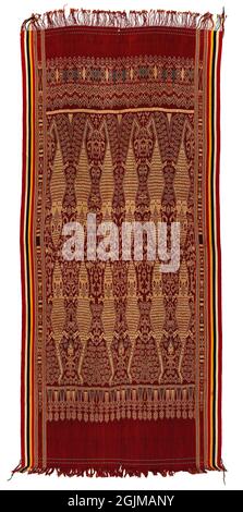 Warp ikat décoré Pua Kumbu, un IBAN, Dayak, textile cérémonial de Bornéo. L'IBAN vit à Sarawak, en Malaisie et à Kalimantan, en Indonésie. Banque D'Images