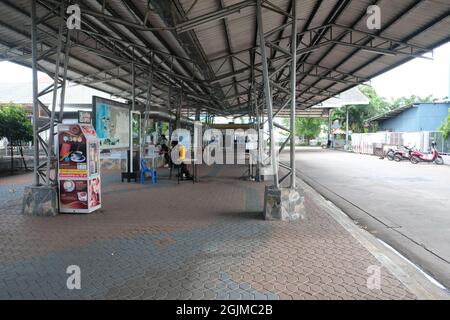 De Pattaya à la gare routière de Bangkok, North Pattaya Road, Pattaya Thaïlande Banque D'Images