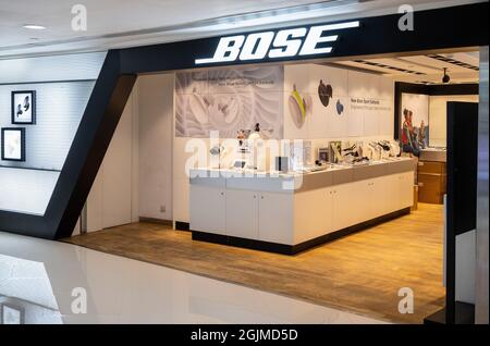 Hong Kong, Chine. 07e août 2021. La marque américaine de produits audio, Bose Store vu à Hong Kong. Crédit : SOPA Images Limited/Alamy Live News Banque D'Images