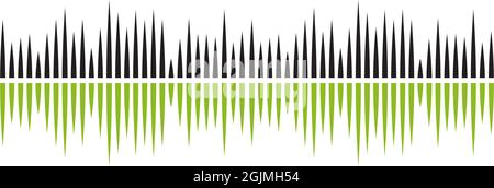 Modèle d'illustration vectoriel de design de logo de musique d'onde sonore Illustration de Vecteur