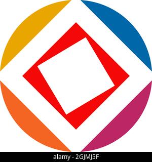 Logo de forme Rhombus pour modèle vectoriel de société d'affaires Illustration de Vecteur