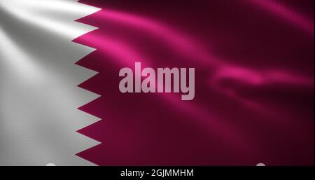 Drapeau du Qatar Banque D'Images