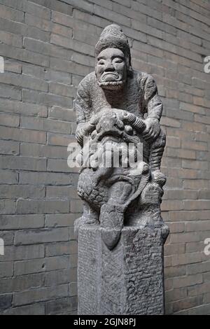 Kui Xing ou K'uei Hsing-Chinese god of Examens-Shuyuanmen Culture Street-Xi'an-Chine-1565 Banque D'Images