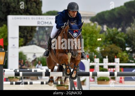 Abdel Said (Cannes Stars), Global Champions League, Longines Global Champions Tour Equestrian CSI 5 le 10 septembre 2021 à Circo Massimo à Rome (photo de Domenico Cippitelli/Pacific Press) Banque D'Images