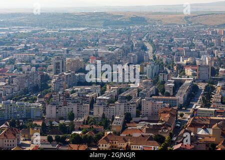 La ville de Deva en Roumanie Banque D'Images