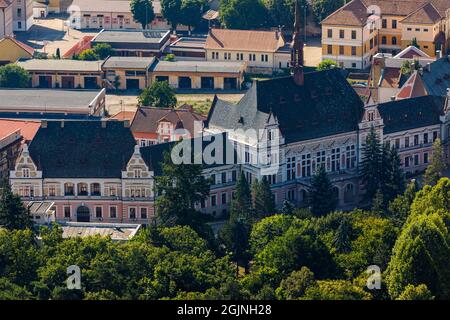 La ville de Deva en Roumanie Banque D'Images