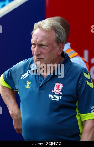 Coventry, Royaume-Uni. 11 septembre 2021. Neil Warnock, directeur de Middlesbrough, avant le match de championnat Sky Bet entre Coventry City et Middlesbrough à la Ricoh Arena, à Coventry, le samedi 11 septembre 2021. (Credit: John Cripps | MI News) Credit: MI News & Sport /Alay Live News Banque D'Images