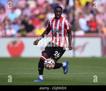 Brentford Community Stadium, Londres, Royaume-Uni. 11 septembre 2021. Premier League football, Brentford versus Brighton Athletic ; Shandon Baptiste de Brentford Credit: Action plus Sports/Alay Live News Banque D'Images