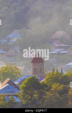 Dôme d'une ancienne église chrétienne dans le village de Kish Banque D'Images