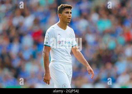 11 septembre 2021 ; King Power Stadium, Leicester, Leicestershire, Angleterre ; Premier League football, Leicester City contre Manchester City ; Rodof Manchester City Banque D'Images