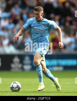 Victor Gyokeres de Coventry City pendant le match de championnat Sky Bet à l'arène Coventry Building Society Arena, Coventry. Date de la photo: Samedi 11 septembre 2021. Banque D'Images