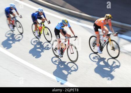 11 septembre 2021 : Trento, Trentin – ; Haut-Adige, Italie : Championnat européen de cyclisme de Womens Elite de l'UEC Road ; Banque D'Images