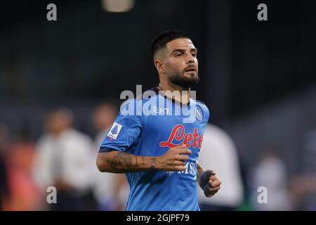 Naples, Italie. 11 septembre 2021. Lorenzo Insigne de SSC Napoli pendant la série Un match de football 2021/2022 entre SSC Napoli et Juventus FC au stade Diego Armando Maradona à Naples (Italie), le 11 septembre 2021. Photo Cesare Purini/Insidefoto crédit: Insidefoto srl/Alay Live News Banque D'Images