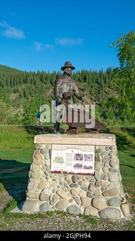 Canada, territoire du Yukon, Dawson City, monument dédié aux mineurs d'or du Klondike Banque D'Images