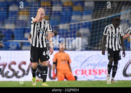 Naples, Italie. 11 septembre 2021. Éjection des joueurs de Juventus pendant SSC Napoli vs Juventus FC, football italien série A match à Naples, Italie, septembre 11 2021 crédit: Independent photo Agency/Alay Live News Banque D'Images