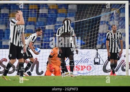 Naples, Italie. 11 septembre 2021. Éjection des joueurs de Juventus pendant SSC Napoli vs Juventus FC, football italien série A match à Naples, Italie, septembre 11 2021 crédit: Independent photo Agency/Alay Live News Banque D'Images