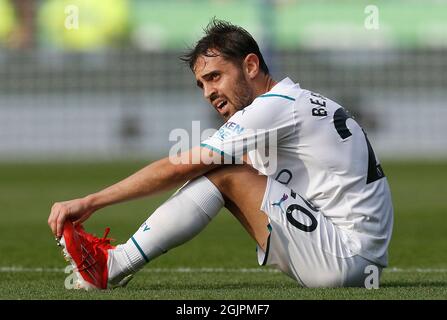 Leicester, Angleterre, 11 septembre 2021. Bernardo Silva de Manchester City pendant le match de la Premier League au King Power Stadium de Leicester. Le crédit photo doit être lu : Darren Staples / Sportimage Banque D'Images