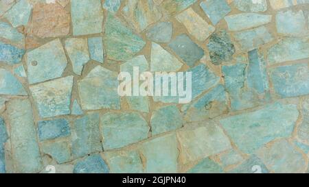 Fond en carreaux de céramique bleu. Anciens carreaux de céramique vintage en bleu pour décorer la cuisine ou la salle de bains. Banque D'Images