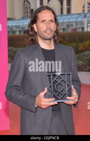 Pascual Sisto assiste au phocall des lauréats lors du 47e Festival du film américain de Deauville à Deauville, France, le 11 septembre 2021. Photo de Julien Reynaud/APS-Medias/ABACAPRESS.COM Banque D'Images