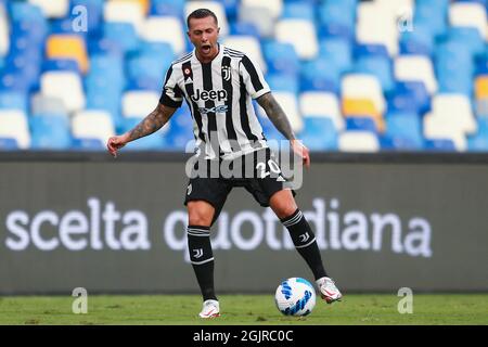 Federico Bernardeschi, l'avant-scène italienne de Juventus, lors de la série Un match de football entre SSC Napoli et Juventus FC au stade Diego Armando Maradona, Naples, Italie, le 11 septembre 2021 Banque D'Images