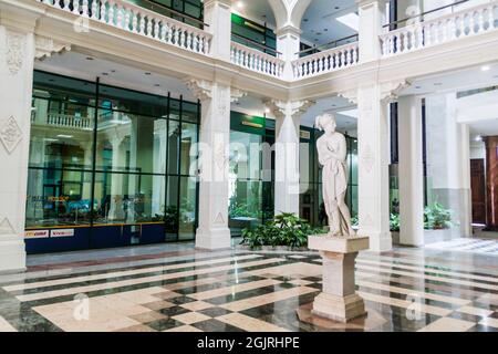 LA HAVANE, CUBA - 23 FÉVRIER 2016 : intérieur du bâtiment Lonja de Comercio à la Havane. Banque D'Images