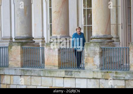 Varsovie, Mazovie, Pologne. 11 septembre 2021. Le Premier ministre MATEUSZ MORAWIECKI a rencontré à Varsovie la chancelière allemande ANGELA MERKEL. C'est ANGELA MERKEL le dernier voyage en Pologne en tant que chancelière de la République fédérale de Germany.in la photo: ANGERLA MERKEL (Credit image: © Hubert Mathis/ZUMA Press Wire) Banque D'Images