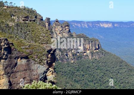 Vue depuis le point de vue solitaire de Katoomba Banque D'Images