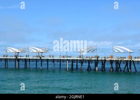 REDONDO BEACH, CALIFORNIE - 10 septembre 2021 : l'embarcadère de Redondo Beach. Banque D'Images