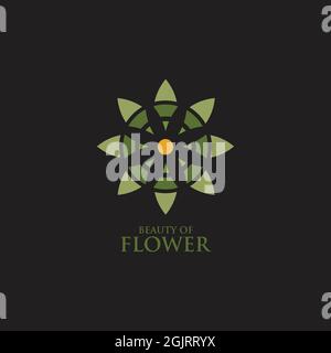 Modèle d'illustration vectoriel d'inspiration pour le logo de fleur de Lotus Illustration de Vecteur