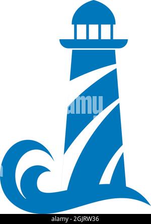 Phare bâtiment surveillance icône logo design inspiration vecteur modèle d'illustration Illustration de Vecteur