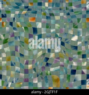 Motif à carreaux ondulées sans couture pour l'impression Banque D'Images